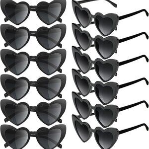 12 Pair Heart Sunglasses Bulk Bachelorette Sunglasses Heart Shaped Eyeglasses Pa